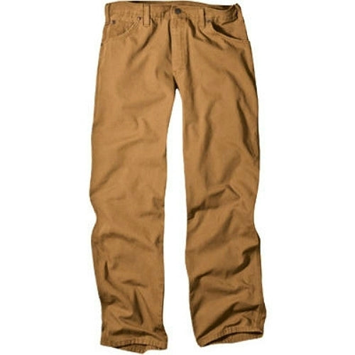 Dickies 1939RBD3634 Men's Relaxed Fit Carpenter Duck Jeans, 36" x 34", Brown