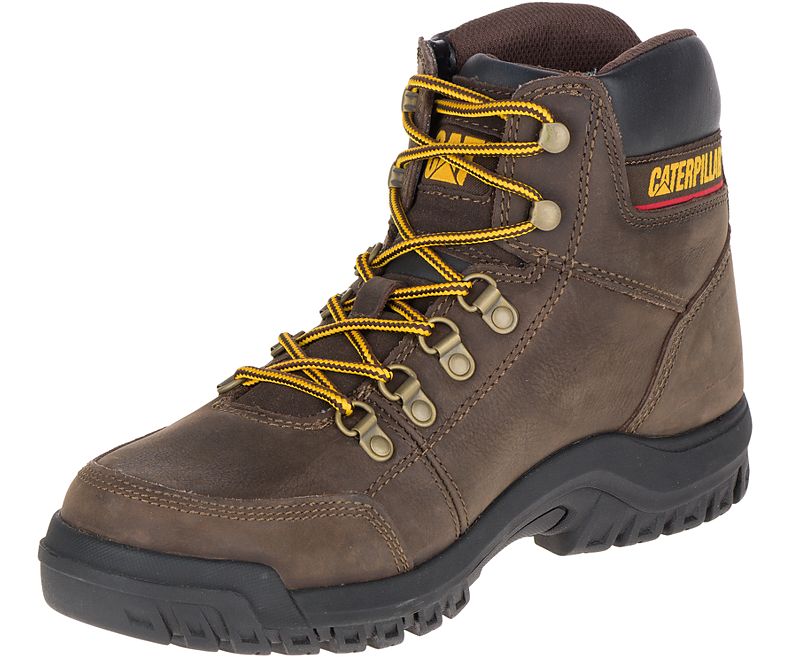 Cat P90803-7W Men's Outline Slip Resistant Steel Toe Work Boot, Wide, Size 7
