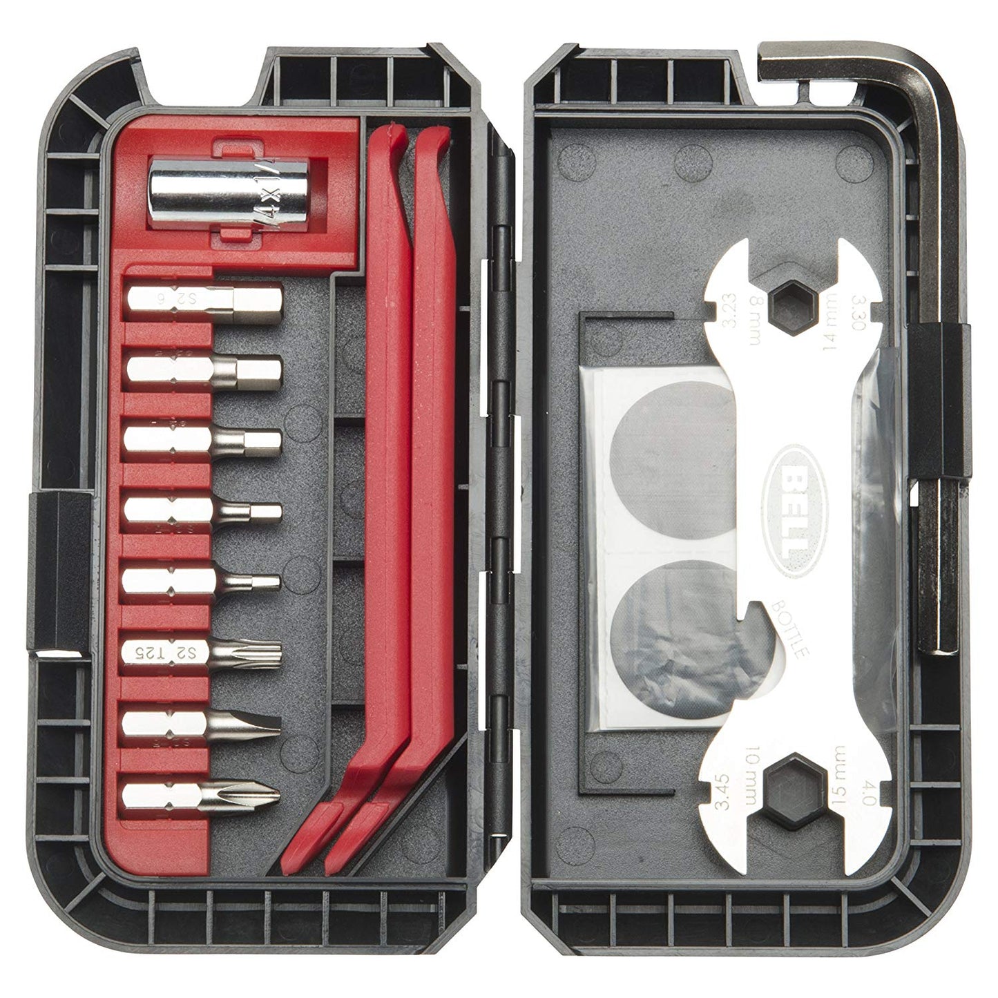 Bell 7090914 Roadside 600 Bike Tool & Patch Compact Kit, 28-Piece