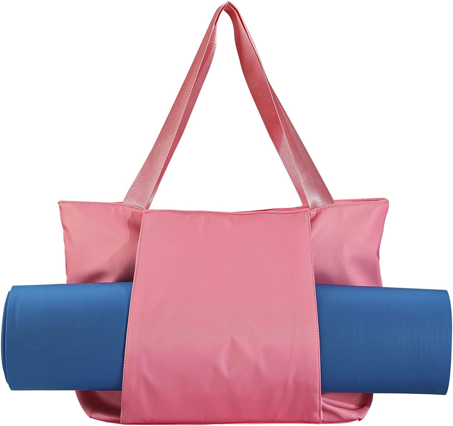 QXFEGJQ Yoga Mat Bag,Women Large Yoga Tote Bag Shoulder Bag Shoulder Bag Laptop Bag Top Handle Handbag with Hidden Velcro Pockets