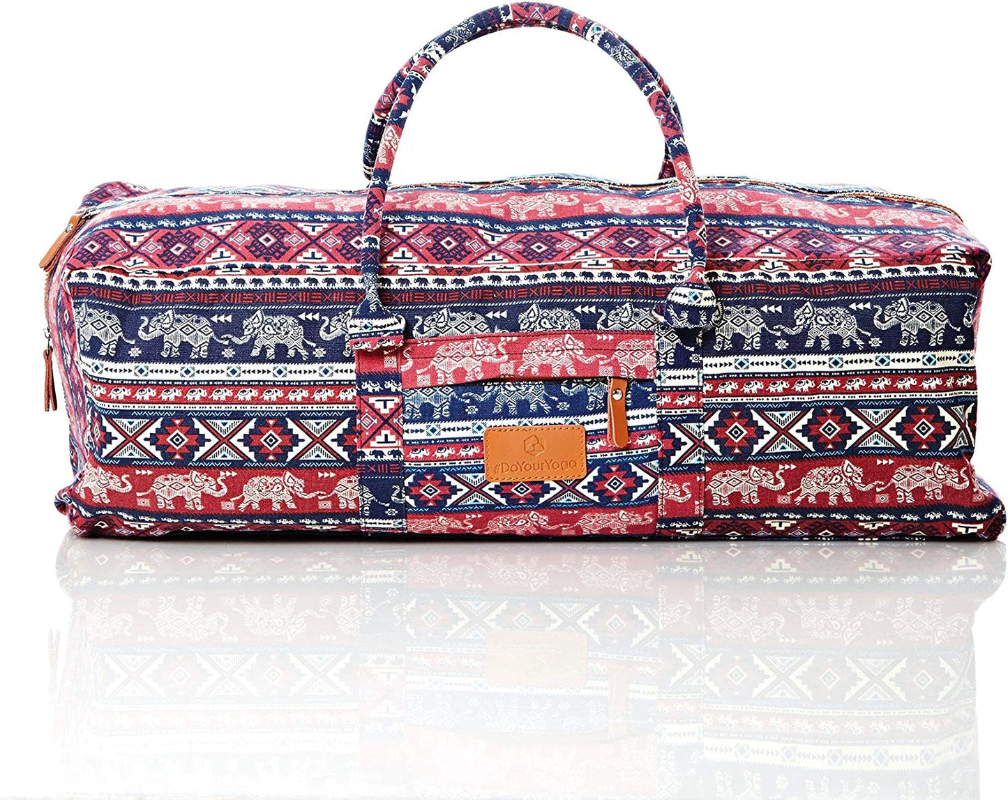 #Doyouryoga Full-Zip Extra Large Yoga Mat Tote Bag with Multi-Functional Storage Pockets for Sports Gym Pilates »Ghanpati«