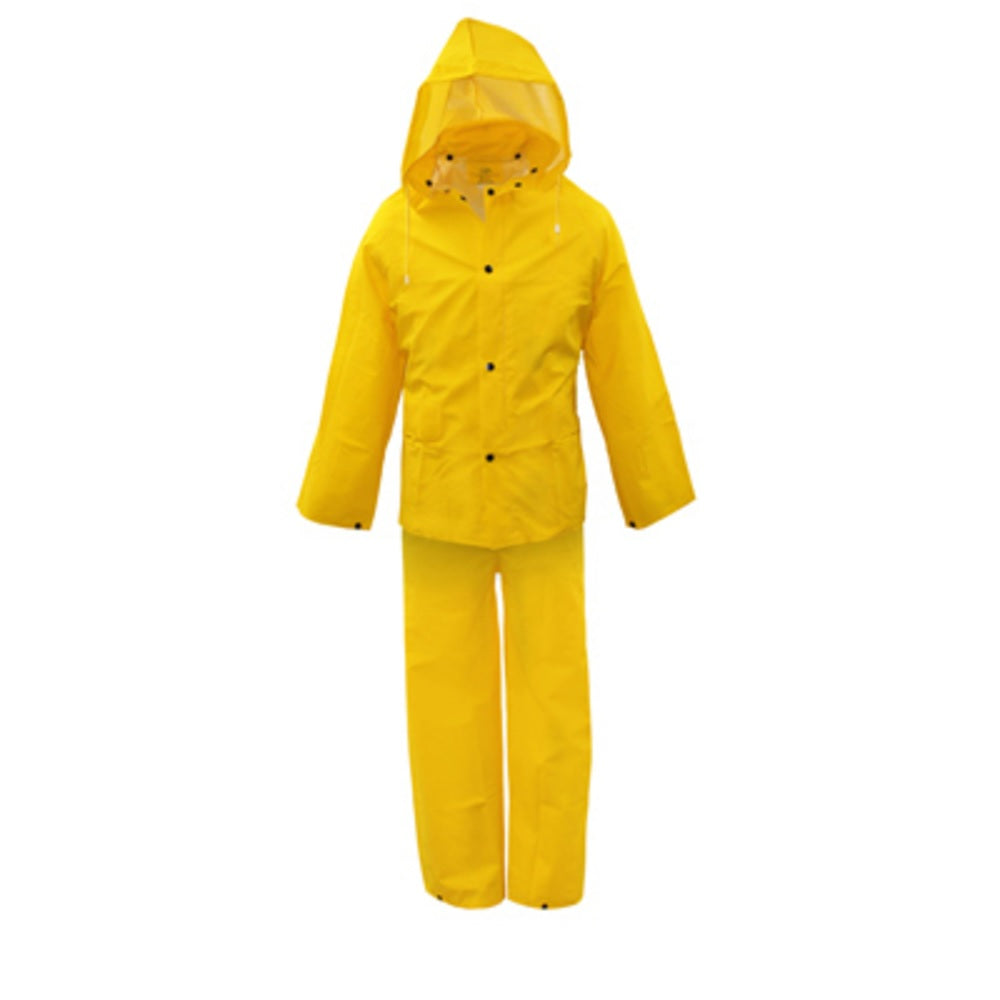 Boss 3PR0300YG Lined Polyester PVC Rain Suit, 3XL, Yellow