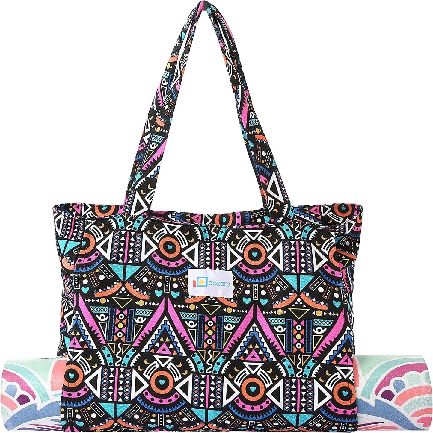 Aozora Yoga Mat Bag Tote Sling Carrier with Yoga Mat Carrier Pocket Carryall Shoulder Bag Light and Durable