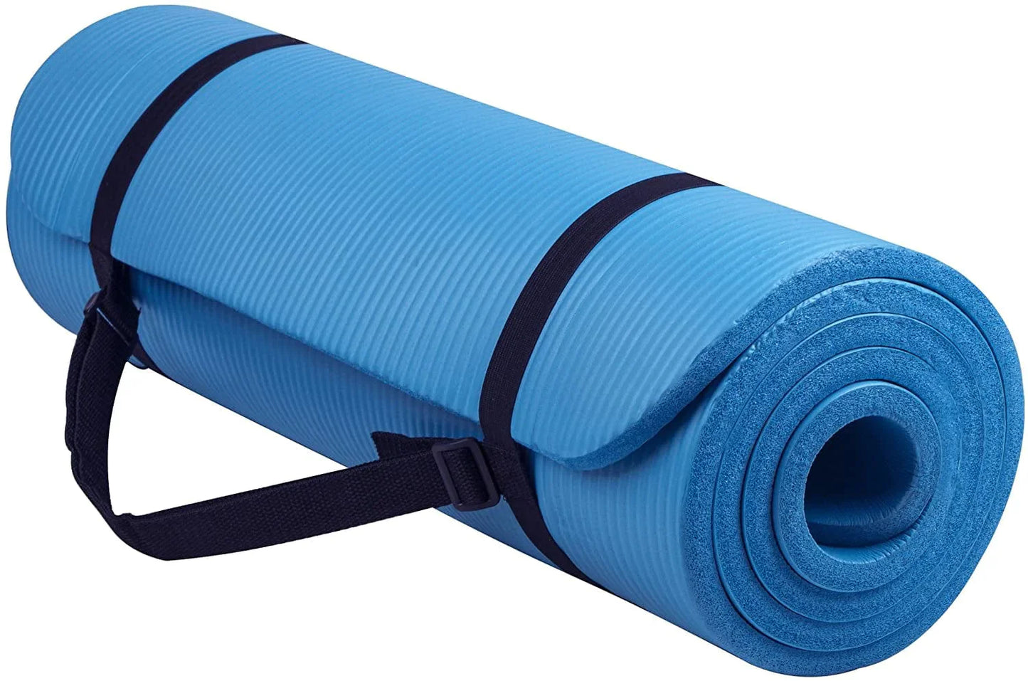 Balancefrom All Purpose 1/2-Inch Extra Thick High Density Anti-Tear Exercise Yoga Mat with Carrying Strap and Yoga Blocks