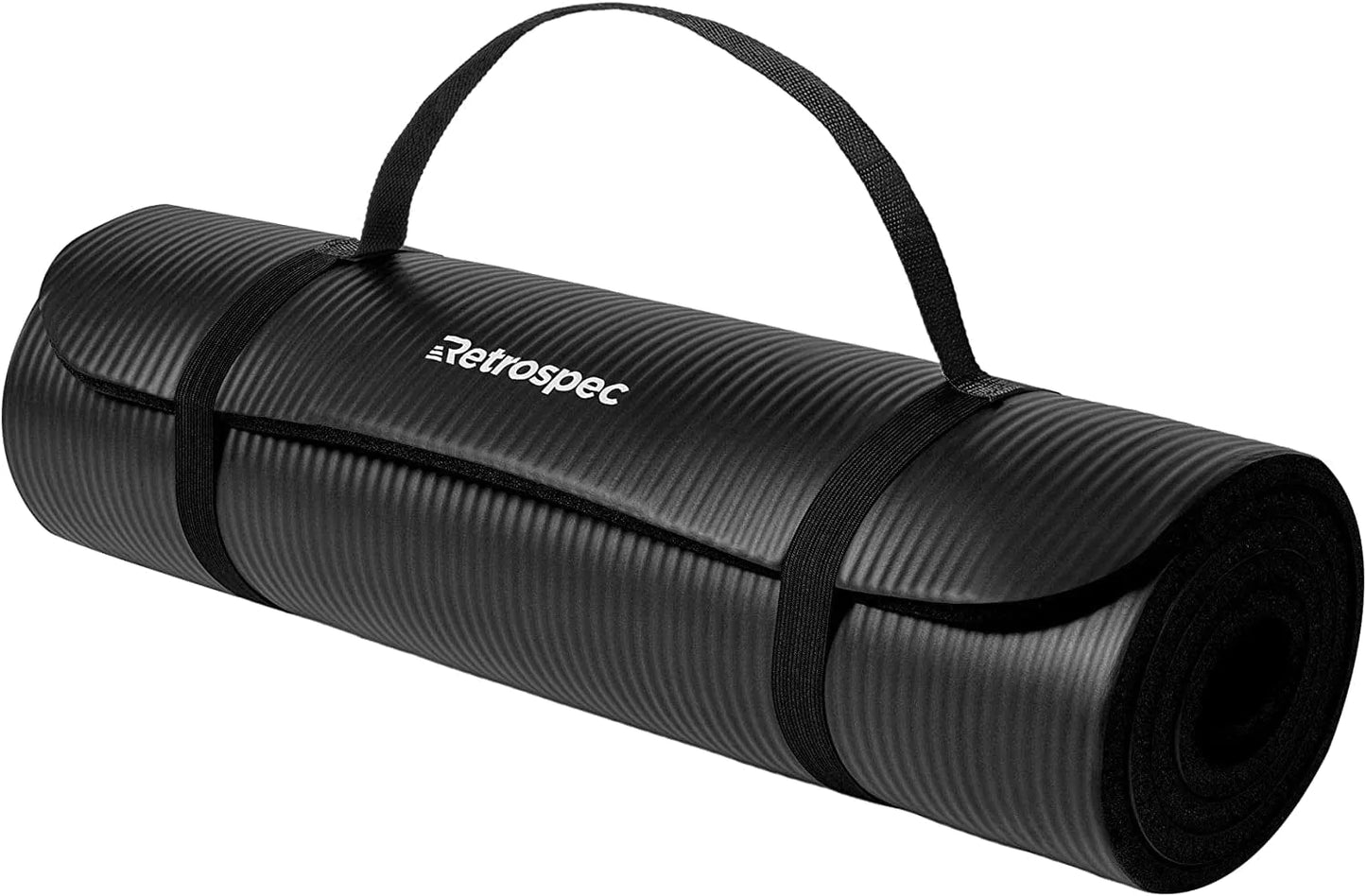 Retrospec Retrospec Solana Yoga Mat 1/2" Thick W/ Nylon Strap for Men & Women - Excercise Mat for Yoga, Pilates, Stretching, Floor & Fitness Workouts