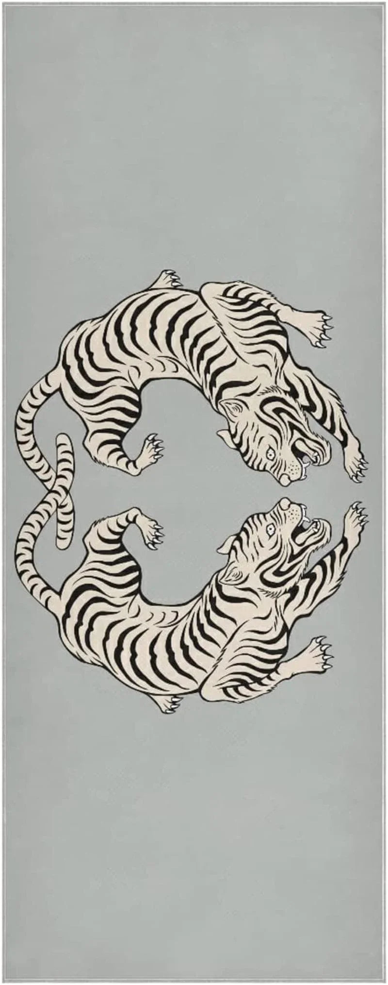 Susiyo Twin Tigers Yoga Towel with Storage Mesh Bag Soft Sweat Absorbent Non Slip Hot Yoga Towels Ideal for Women & Men Travel 73" X 27"