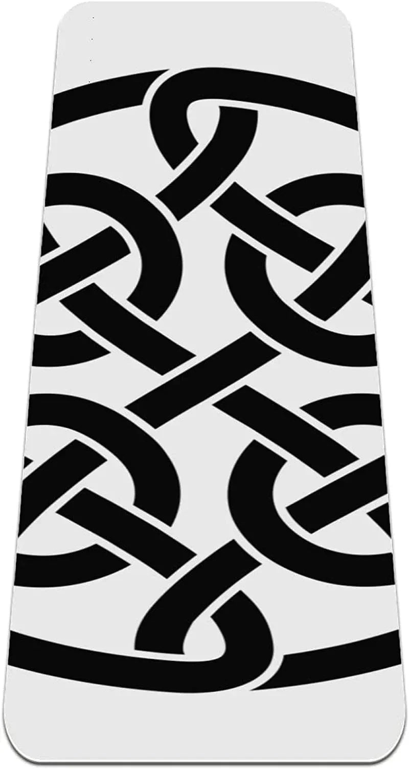 WXVOVXW Yoga Mat 72 X 24 Celtic National Ornament Eco Friendly Non Slip Fitness Exercise Mat for Pilates and Floor Exercises