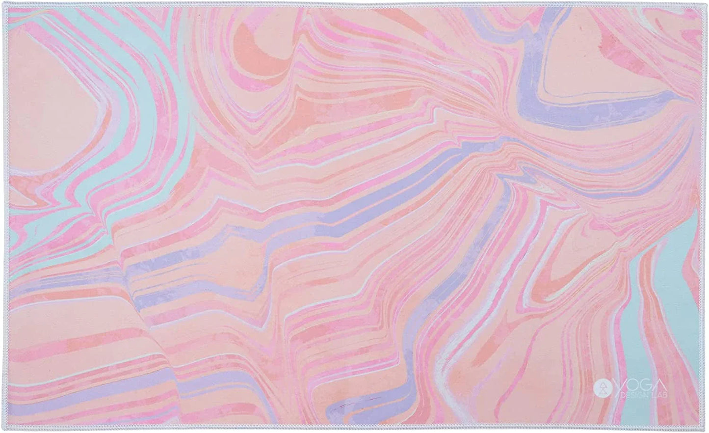 YOGA DESIGN LAB | the Hand Towel | Premium Non Slip Hand Towel | Designed in Bali | Colorful Eco Printed + Quick Dry + Soft | Hot Yoga, Bikram, Ashtanga, Sport, Barre, Travel (Tribeca Sand)