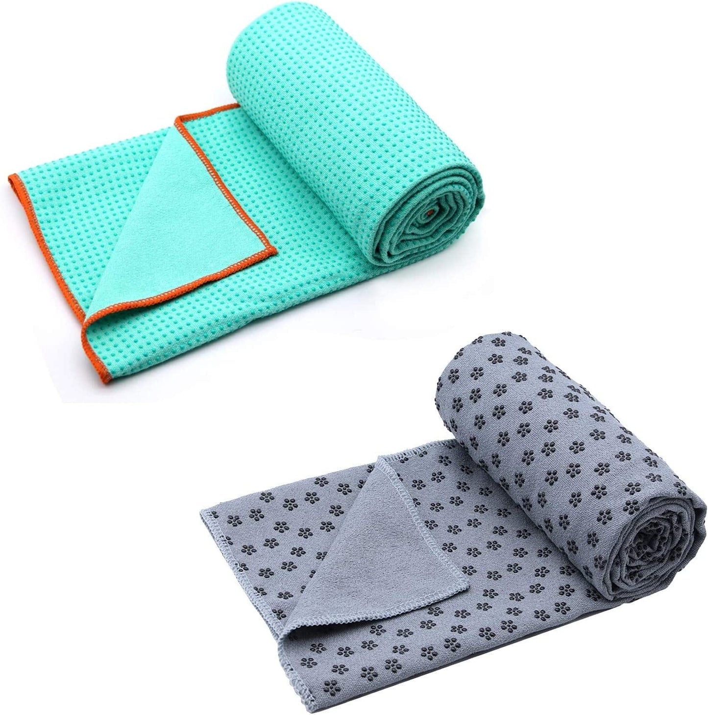 Yoga Towel Green | Yoga Towel Grey (Bundle)