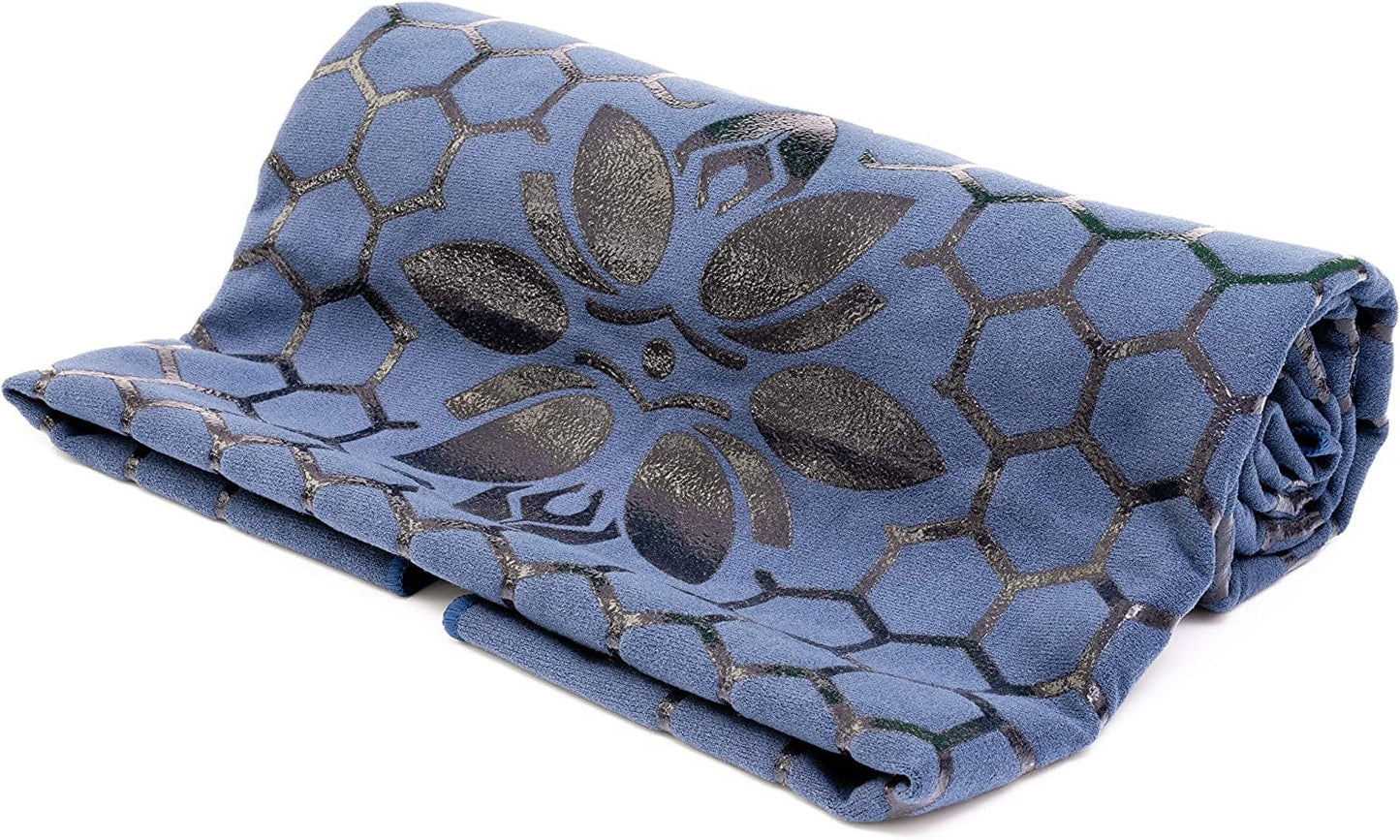 Yoga Towels for Hot Yoga, Non Slip and Long Clever Towel Provides Grip with Unique Two-Sided Design, Microfiber Is Absorbant and Lightweight with Moisture Wicking Properties