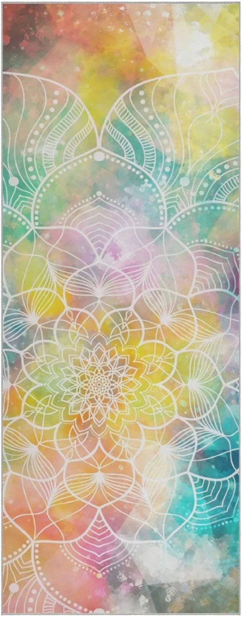 ZOEO Rainbow Galaxy Mermaid Scales Yoga Towel Mat Non Slip Hot Yoga Towels Dry Fast Bikram Pilates Women Exercise