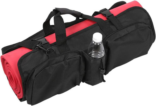 AUHX Yoga Mat Gym Tote, Black Large Capacity Yoga Bag for Most Yoga Mats of 28In Width for Easy Carrying
