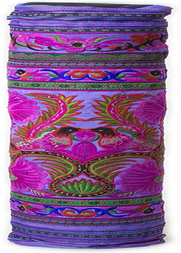 Changnoi Handmade Yoga Mat Bag with Hmong Tribes Embroidery from Thailand