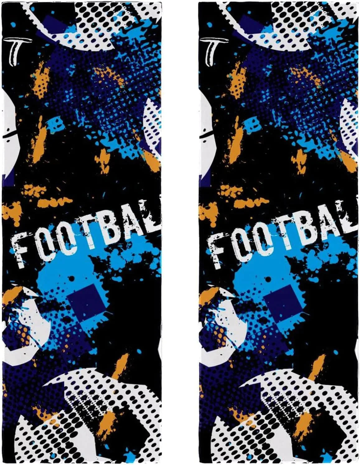 11.5" X 32" Sport Cooling Towels for Neck and Face Soft Breathable Microfiber Sweat Rags Workout Towels Stay Cold 2 Pieces White Baseball