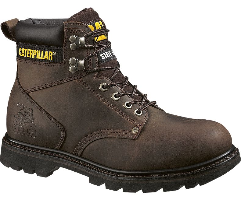 Cat® P89586-7-5M Caterpillar® Men's Second Shift Steel-Toe Work Boot, Brown, 7.5 M