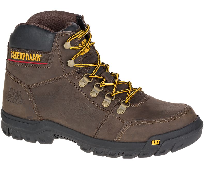 Cat® P90803-9W Men's Outline Slip Resistant Steel Toe Work Boot, Wide, Size 9