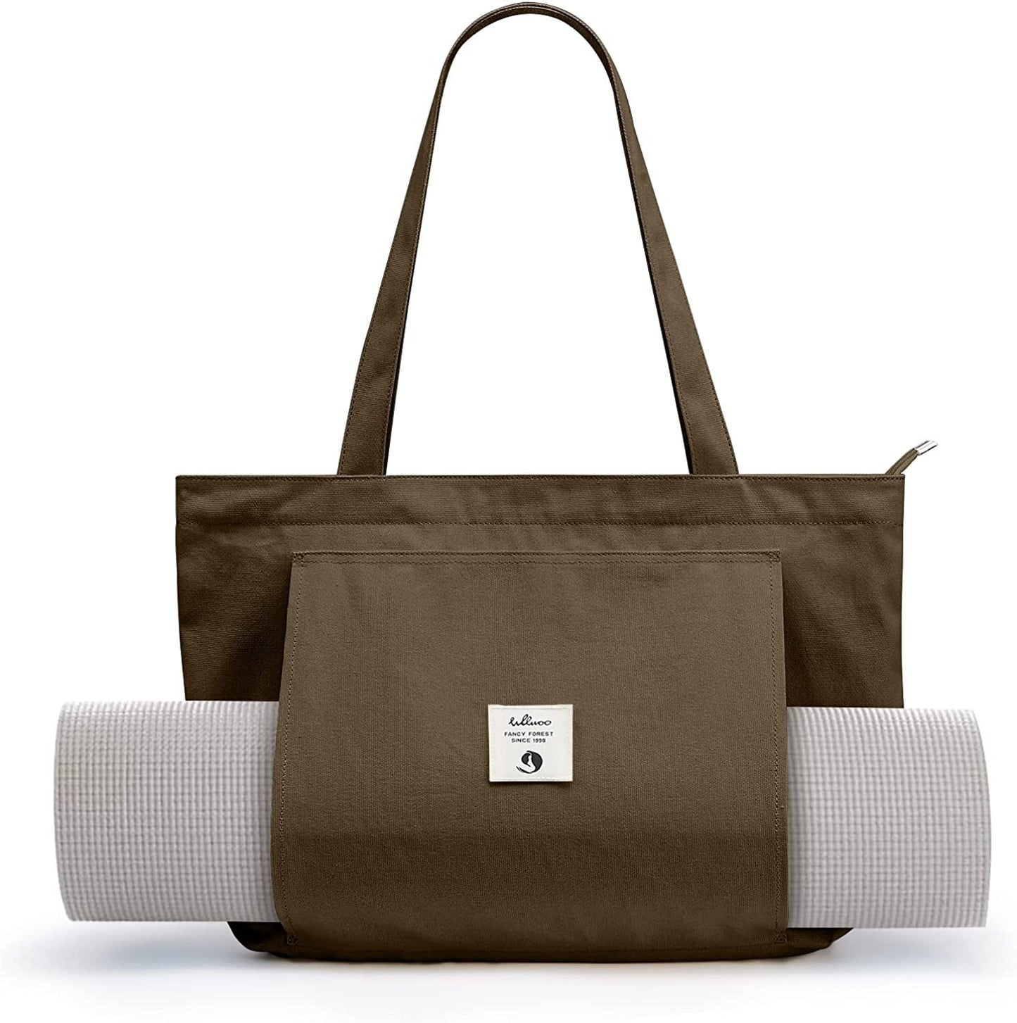 WLLWOO WLLWOO Yoga Bags for Women with Yoga Mats Bags Carrier Carryall Canvas Tote for Pilates Shoulder for Travel Office Beach Workout