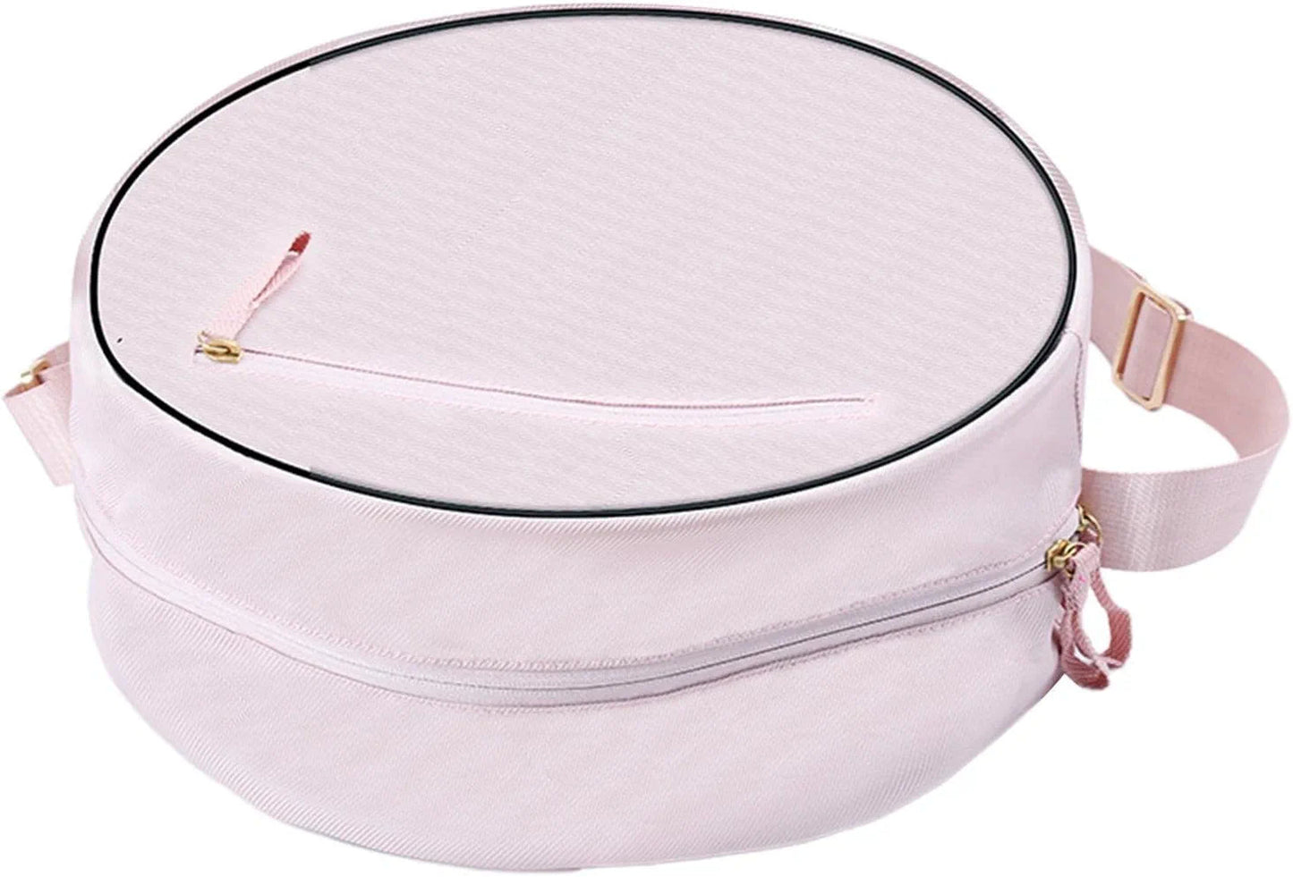 B Baosity Yoga Roller Ring Wheel Bag Pink Strong Load Bearing Non Slip Full Zip Pocket Nylon Yoga Pilates Circle Bags for Gymnastic Exercise Relaxation