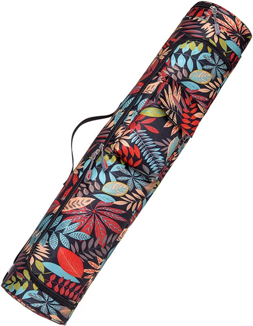 WEIPING LF Yoga Mat Bag, Exercise Yoga Mat Carrier Bag with 2 Multi-Functional Storage Pockets and Adjustable Shoulder Strap Fits Most Size Mats
