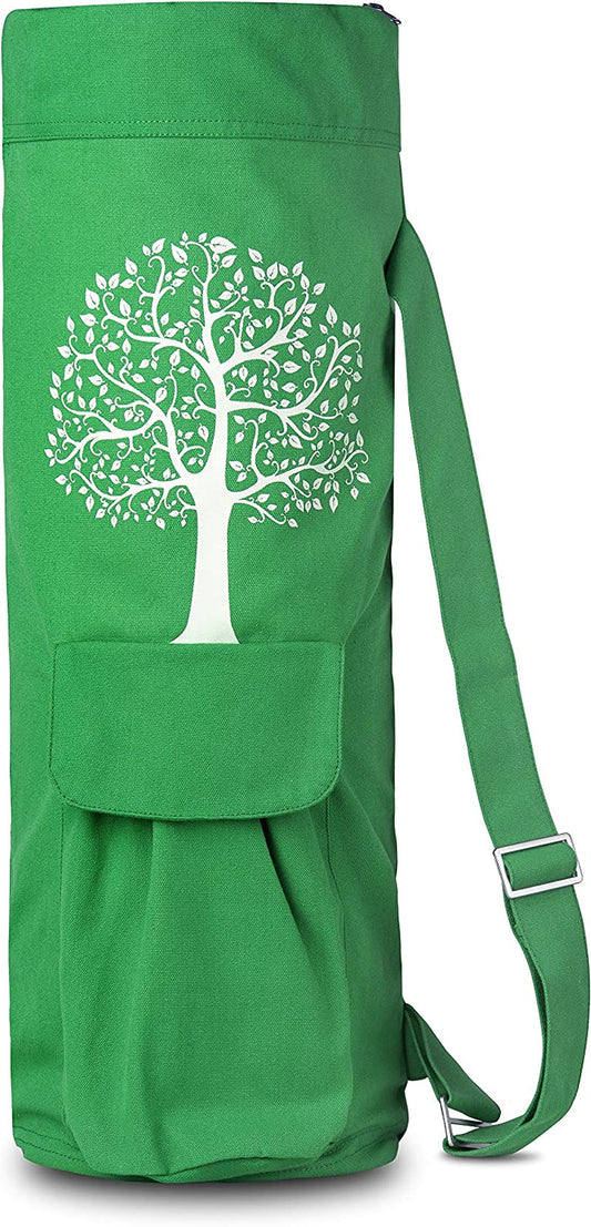 Balancefrom Goyoga Full Zip Exercise Yoga Mat Bag with Multi-Functional Storage Pockets [Fits Both 1/2-Inch and 1/4-Inch Thick Mats]