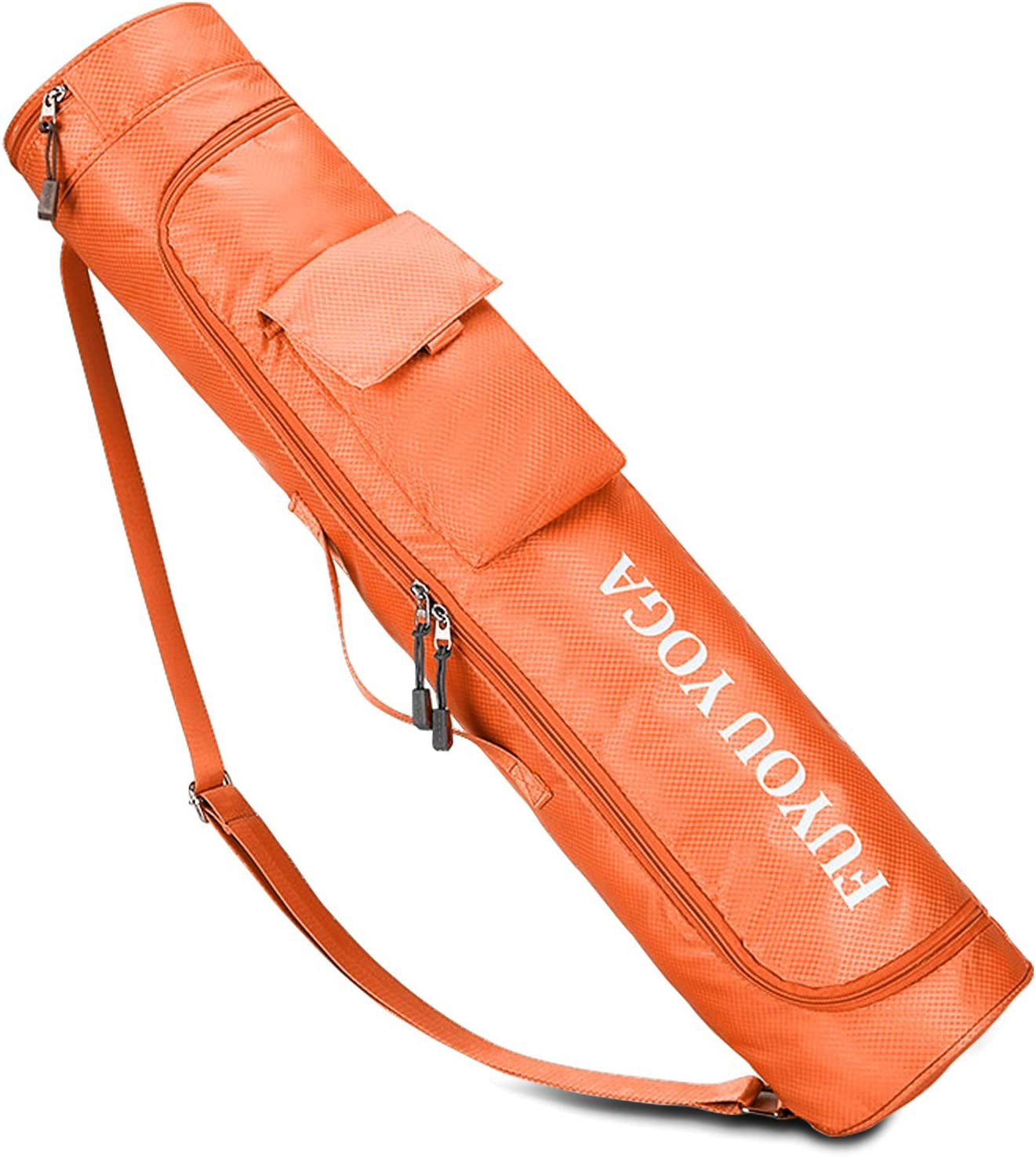 U/D Yoga Mat Bag, Full-Zip Exercise Yoga Mat Carry Bag, Double Storage Pocket, Adjustable Shoulder Strap and Handle, Fits Most Mats