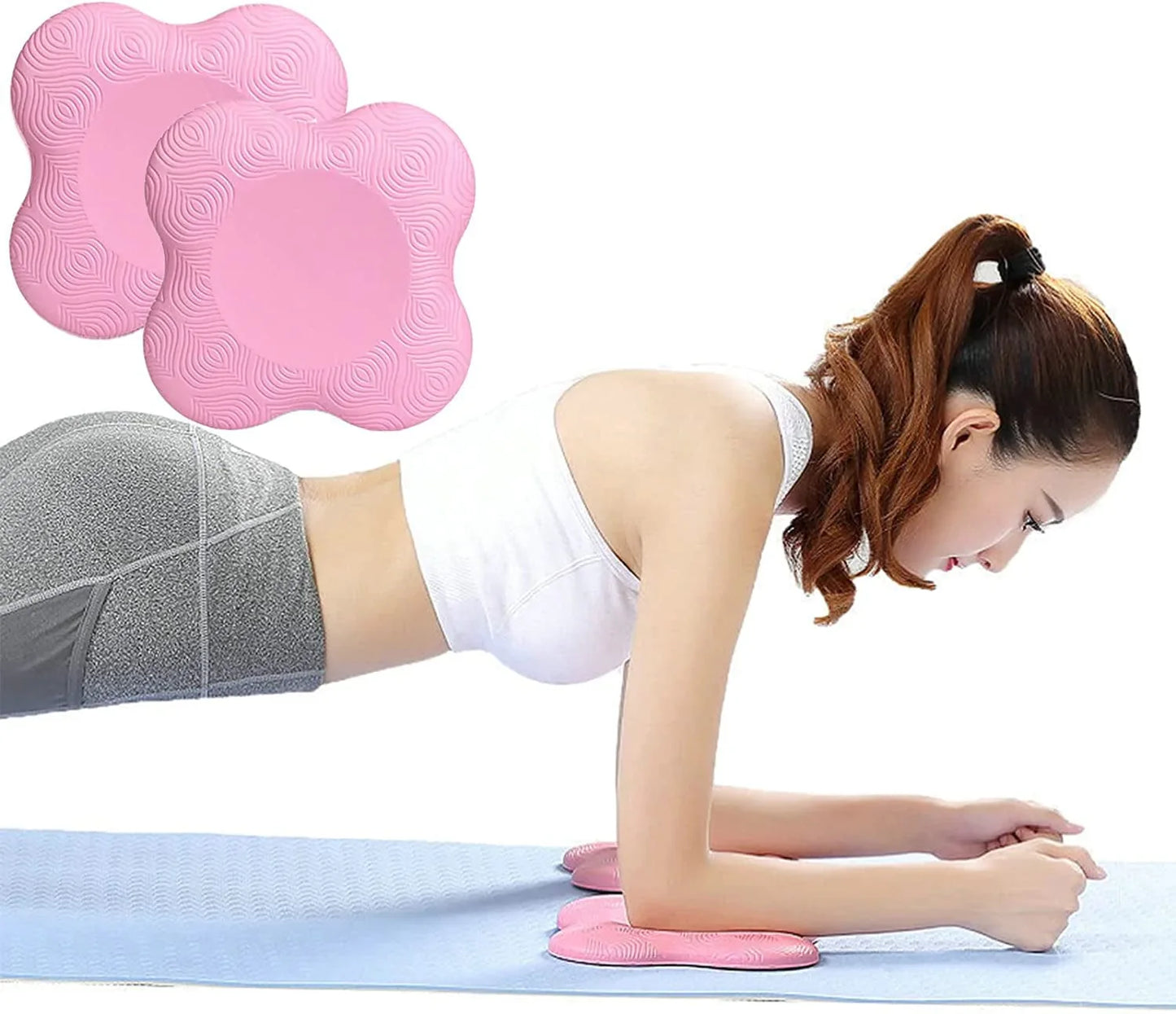 2PCS Yoga Knee Pads, Extra Thick Yoga Props and Accessories for Women / Men Cushions Knees and Elbows, Non-Slip Yoga Mats for Kneeling Support for Fitness, Travel, Meditation, Kneeling, Pilates, Floor