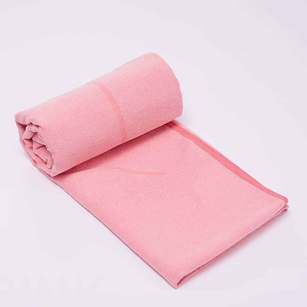 Buradi Yoga Towel [72" X 24"], Yoga Mat Towel, Hot Yoga Towel Wth Alignment Marks, Soft, Sweat, Fast Drying, Yoga Mats Non Slip Pockets Design, Perfect for Hot Yoga, Pilates or Yoga Mats