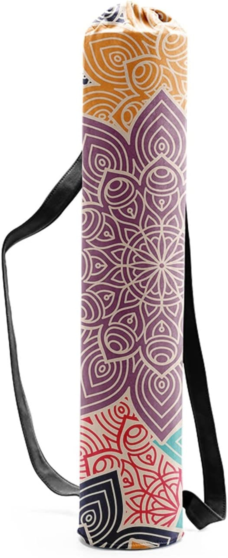 Yoga Mats Sports Mat Bag Portable Yoga Mat Bag Sports Fitness Print Canvas Drawstring Yoga Bag Outdoor Pilates Fashion Fitness Bag Foam Rollers