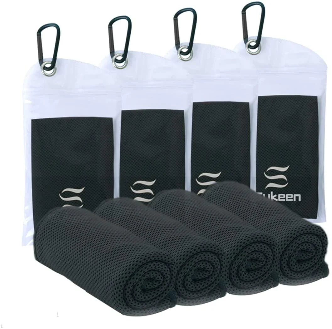[4 Pack] Cooling Towel (40"X12"),Ice Towel,Soft Breathable Chilly Towel,Microfiber Towel for Yoga,Sport,Running,Gym,Workout,Camping,Fitness,Workout & More Activities