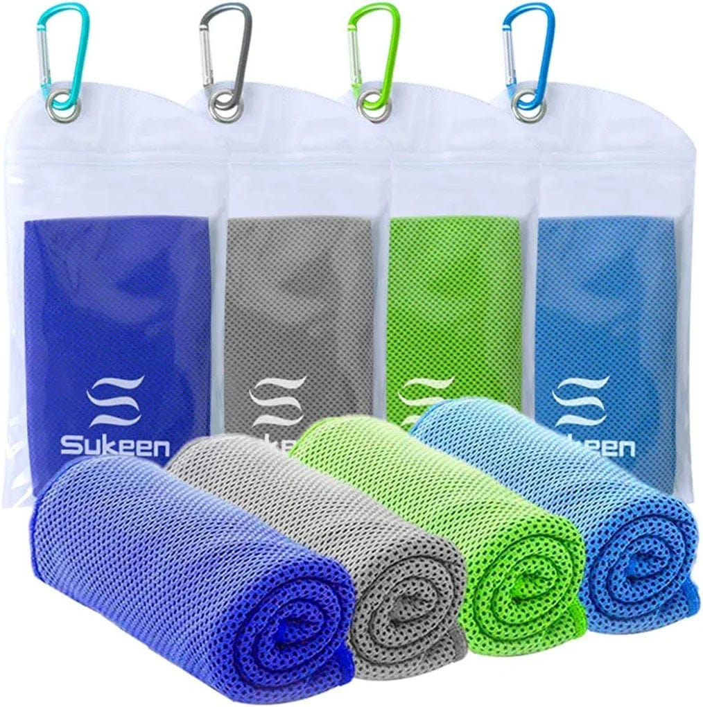 [4 Pack] Cooling Towel (40"X12"), Ice Towel, Soft Breathable Chilly Towel, Microfiber Towel for Yoga, Sport, Running, Gym, Workout,Camping, Fitness, Workout & More Activities