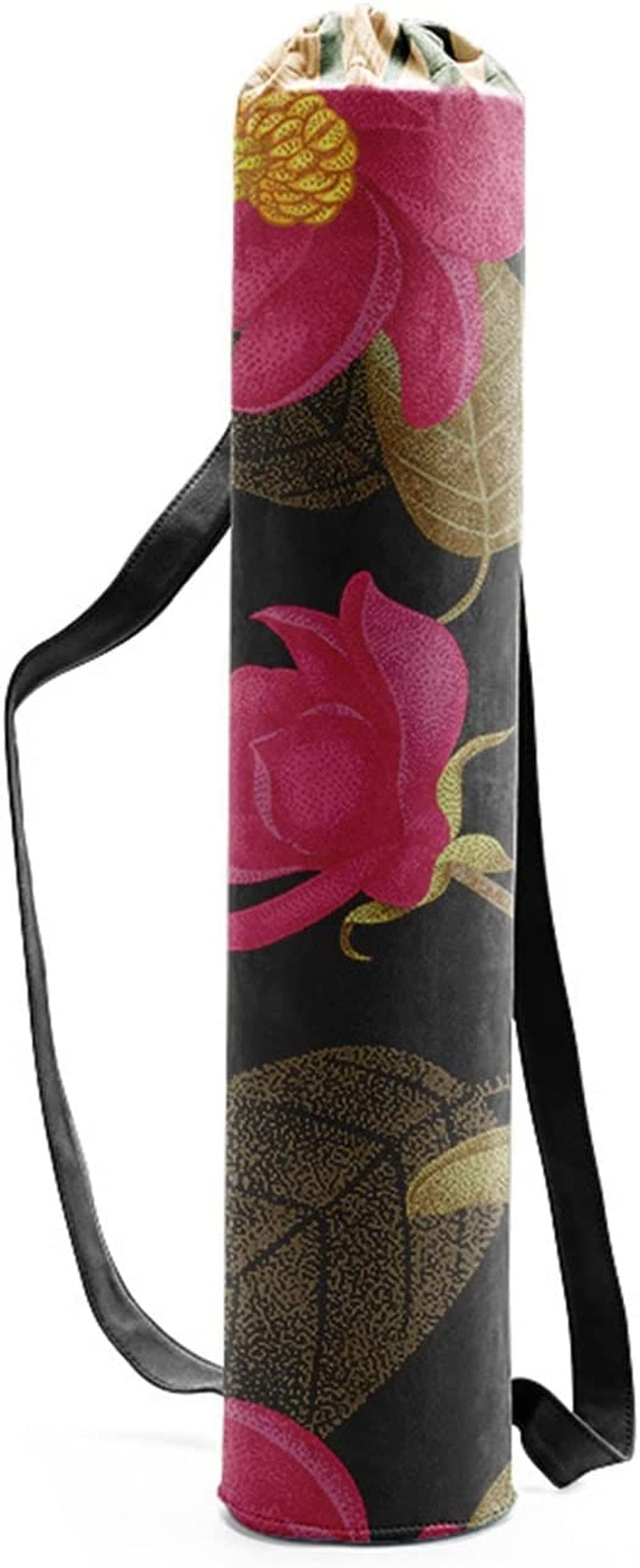 Yoga Mats Sports Mat Bag Portable Yoga Mat Bag Sports Fitness Print Canvas Drawstring Yoga Bag Outdoor Pilates Fashion Fitness Bag Foam Rollers
