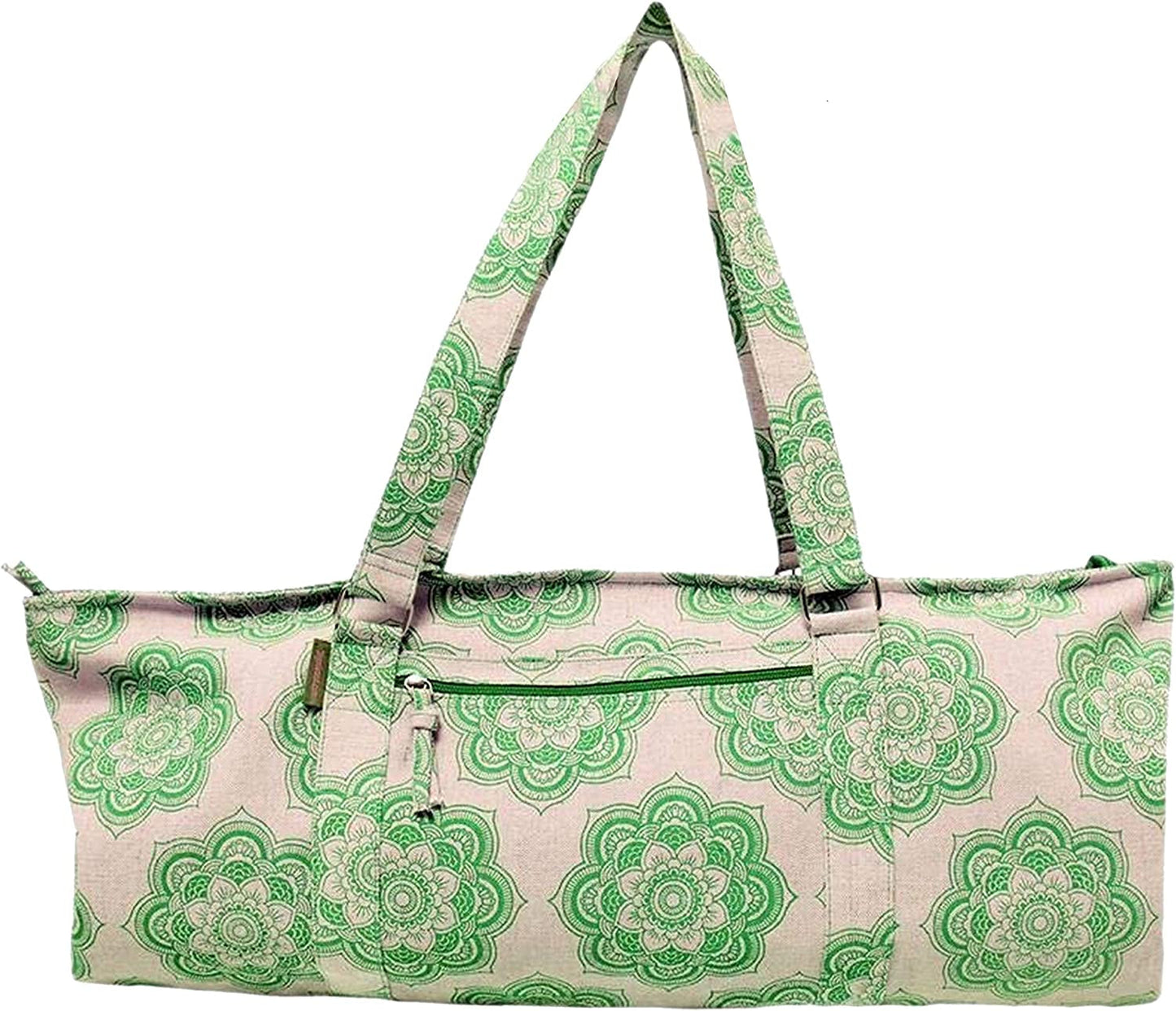 Yoga Mat Bag - Cotton Fabric with Mandala Pattern Printed Luxurious Yoga Mat Bag, Perfect for Yoga and Pilates | Size - 29" X 8" X 12"