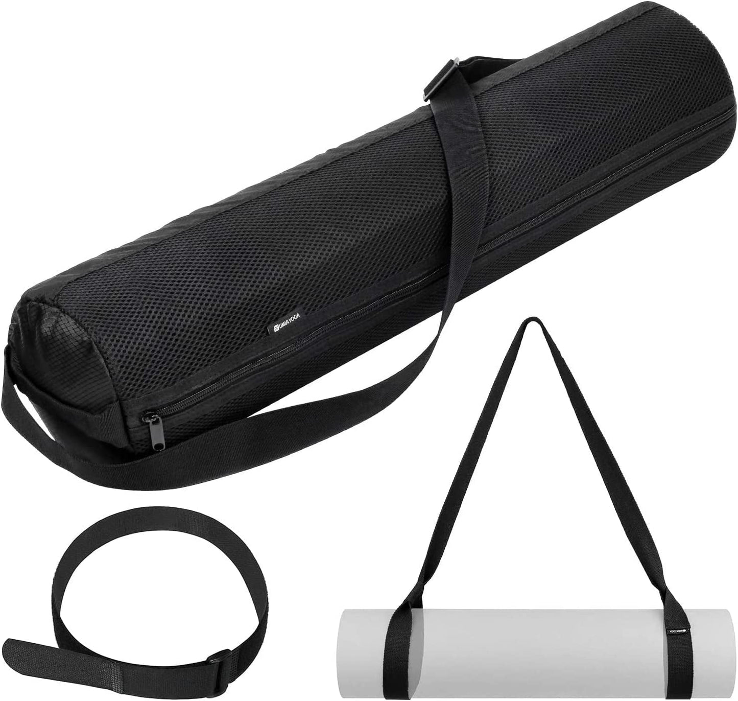 UMIA Yoga Mat Bag with Strap 1/4-Inch Thick Yoga Mat Holder Exercise Yoga Mat Carrier