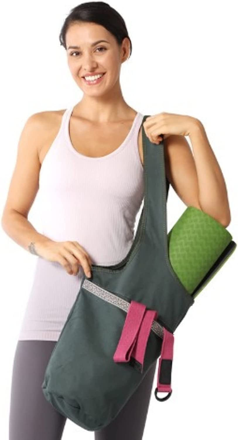 SARHLIO Yoga Mat Bag with Large Size Open Pocket and inside Zipper Pocket Yoga Mat Carrier Bag Fit Most Size Mats Yoga Bag for Women Men Easy Access Lightweight Comfortable Shoulder Strap