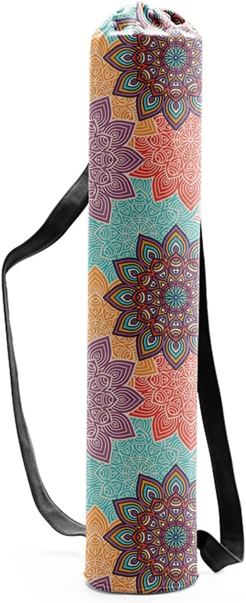 Yoga Mats Sports Mat Bag Portable Yoga Mat Bag Sports Fitness Print Canvas Drawstring Yoga Bag Outdoor Pilates Fashion Fitness Bag Foam Rollers