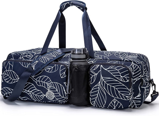 Yoga Mat Bag, HAGUSU Waterproof Large Yoga Bags and Carriers Tote Bag for Women Men, Yoga Mat Gym Tote Sports Duffle Bag Carry Bag with Wet Pocket & Shoulder Strap for Yoga Pilates Workout Dancing Gym