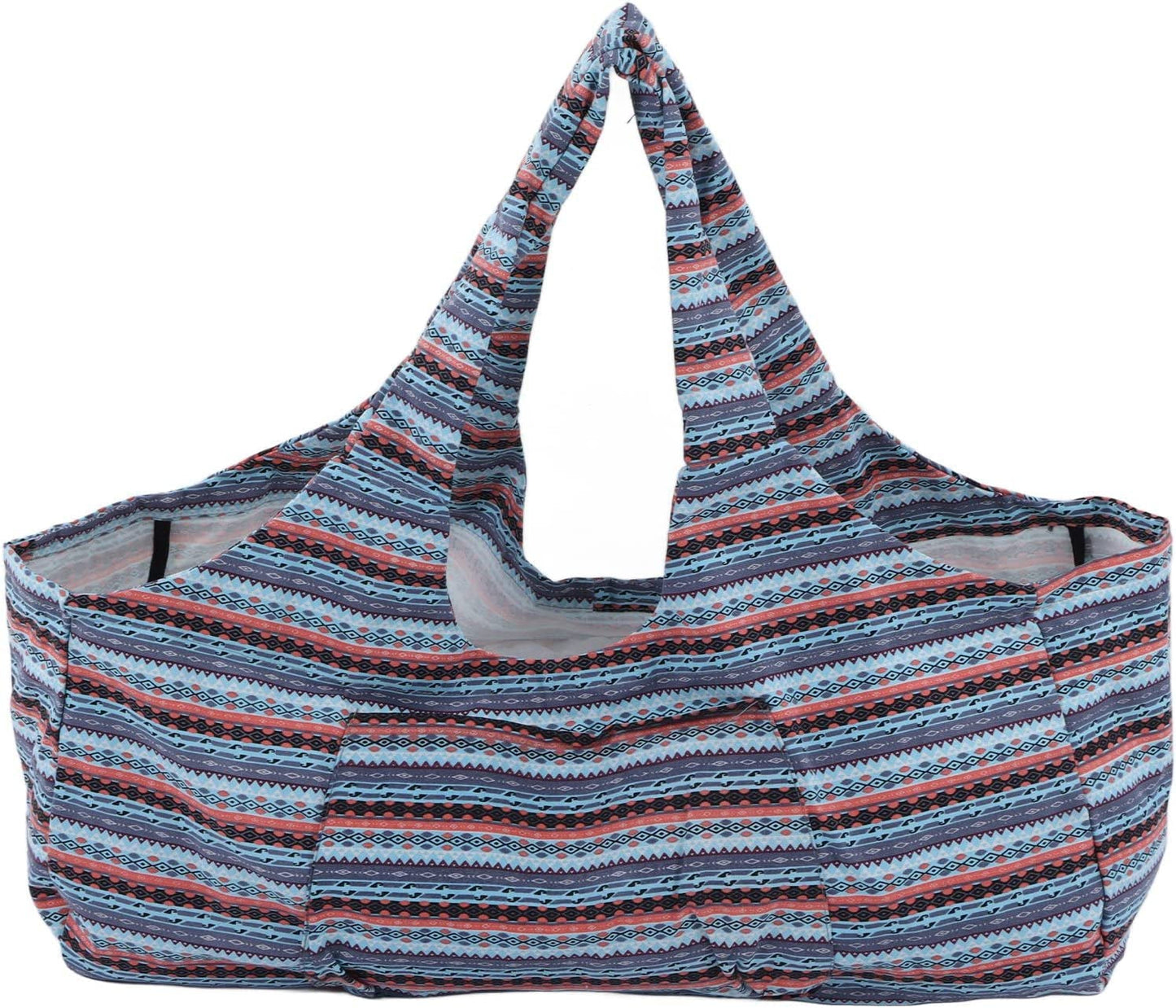 Astibym Fitness Yoga Bag, Long Shoulder Straps Canvas Wide Size Yoga Mat Bag for Traveling(Warm Color)