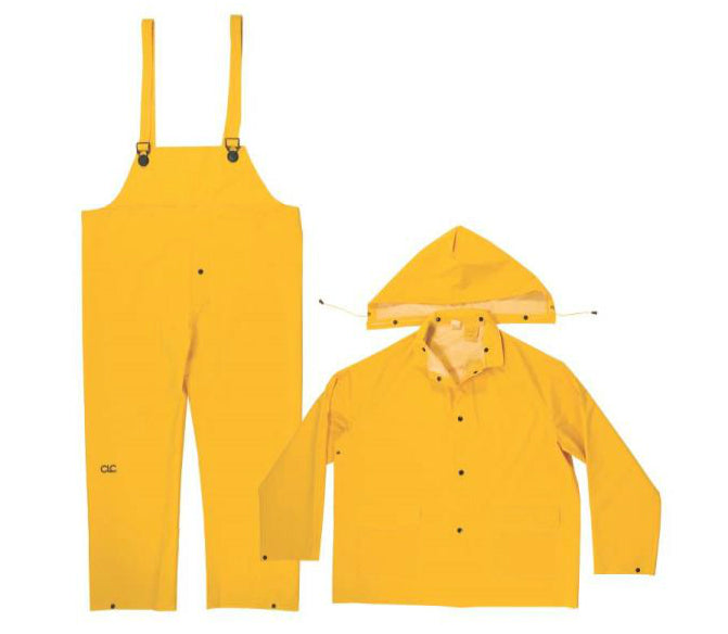 CLC R101M 3-Piece Rain Suit, Yellow, Medium