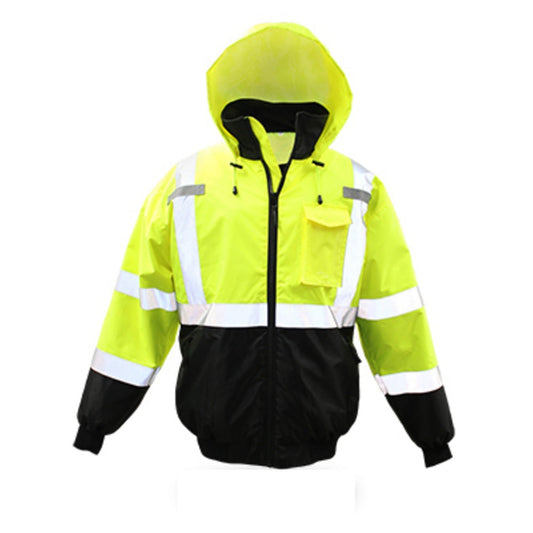 Boss 3NR40013X High Visibility Bomber Jacket, Yellow, 3XL