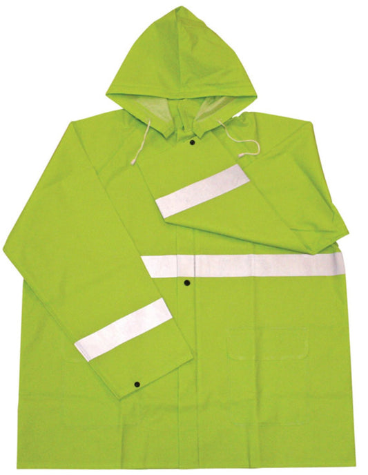 Boss 3PR0350NX High Visibility Rain Jacket, Extra Large, Green