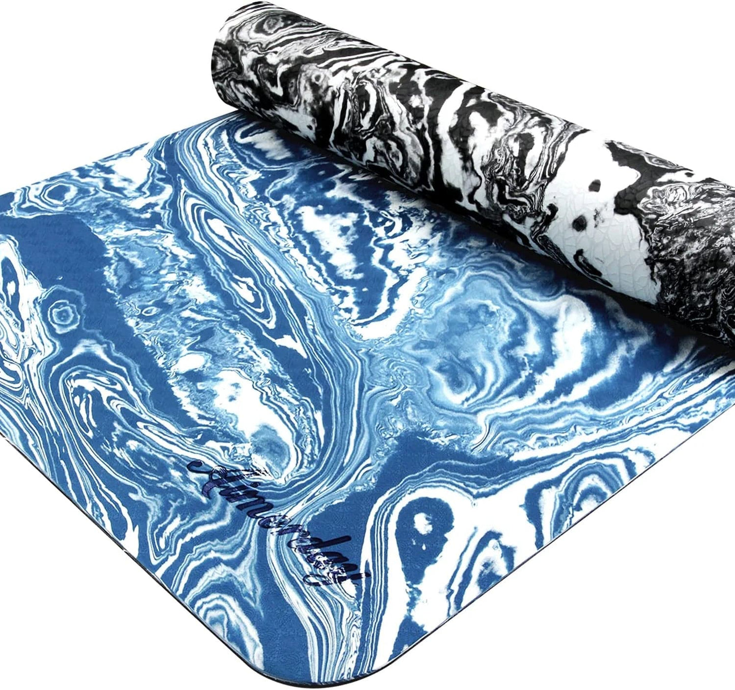 AIMERDAY Non Slip Yoga Mat Eco Friendly TPE Exercise Mat Premium Print 1/4 Inch Thick High Density Lightweight Pilates Mat with Carrying Strap for Floor Workout, Fitness & Hot Yoga 72" X 24"