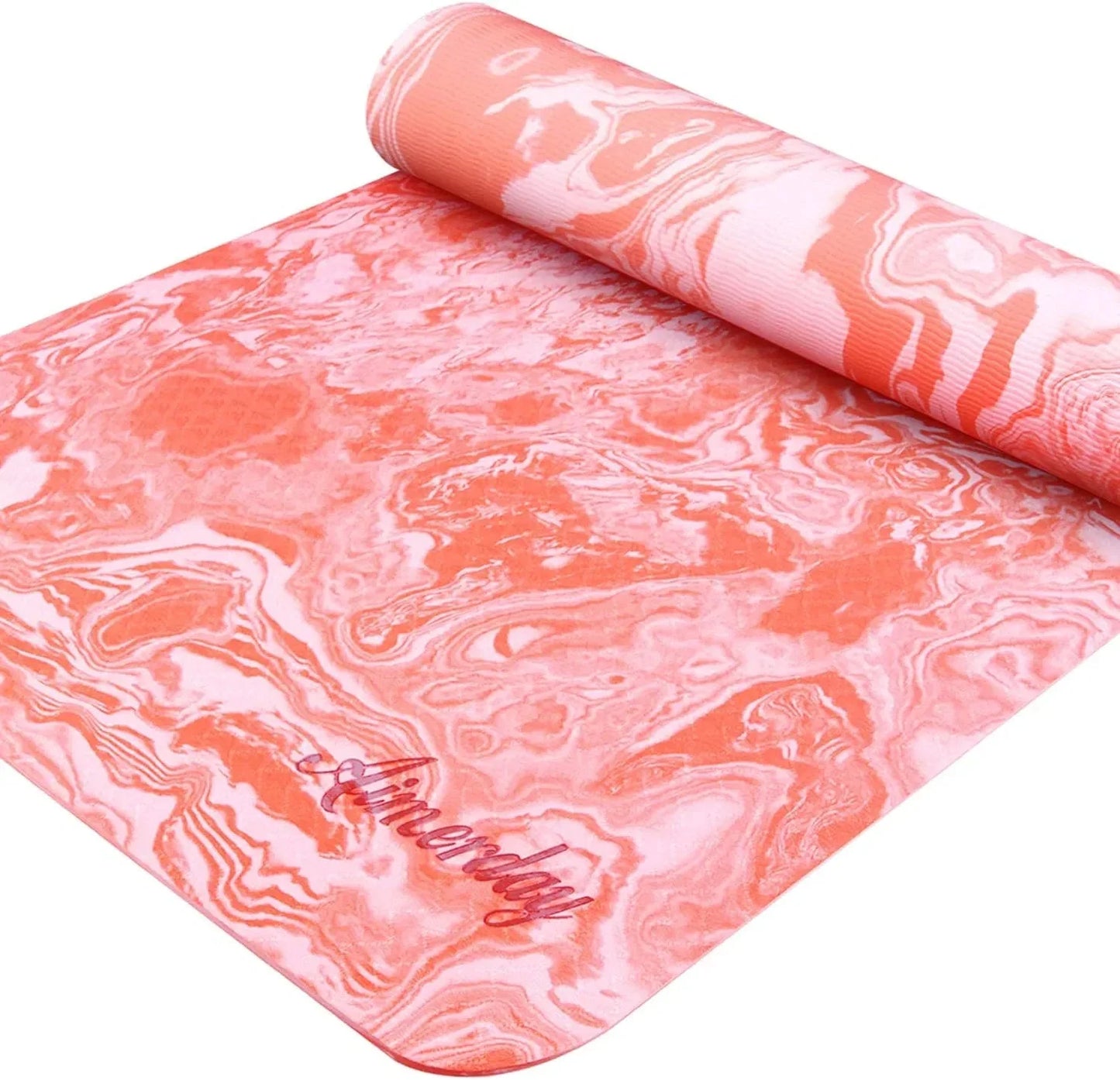 AIMERDAY Non Slip Yoga Mat Eco Friendly TPE Exercise Mat Premium Print 1/4 Inch Thick High Density Lightweight Pilates Mat with Carrying Strap for Floor Workout, Fitness & Hot Yoga 72" X 24"