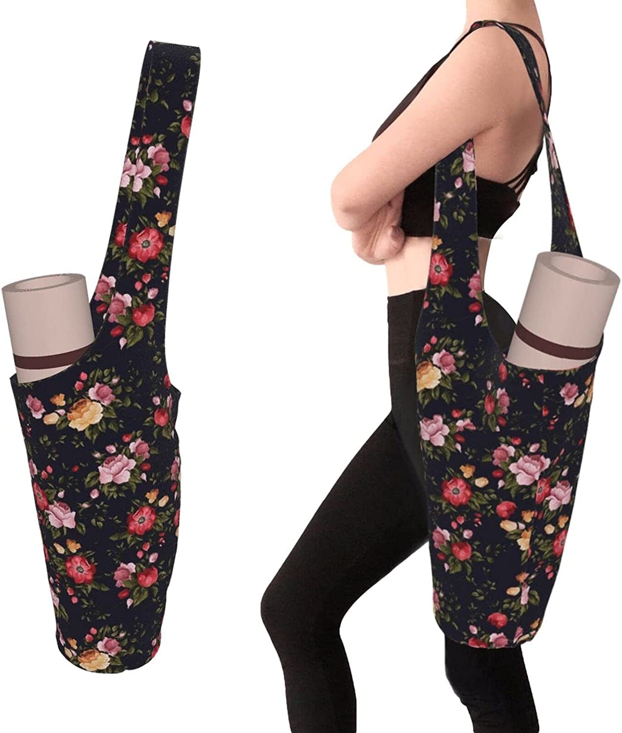 AJAYGEG Yoga Mats Bag with Pockets for Thick Mats Yoga Mat Bag Men Large Size Yoga Accessories Yoga Mat Bag for Women