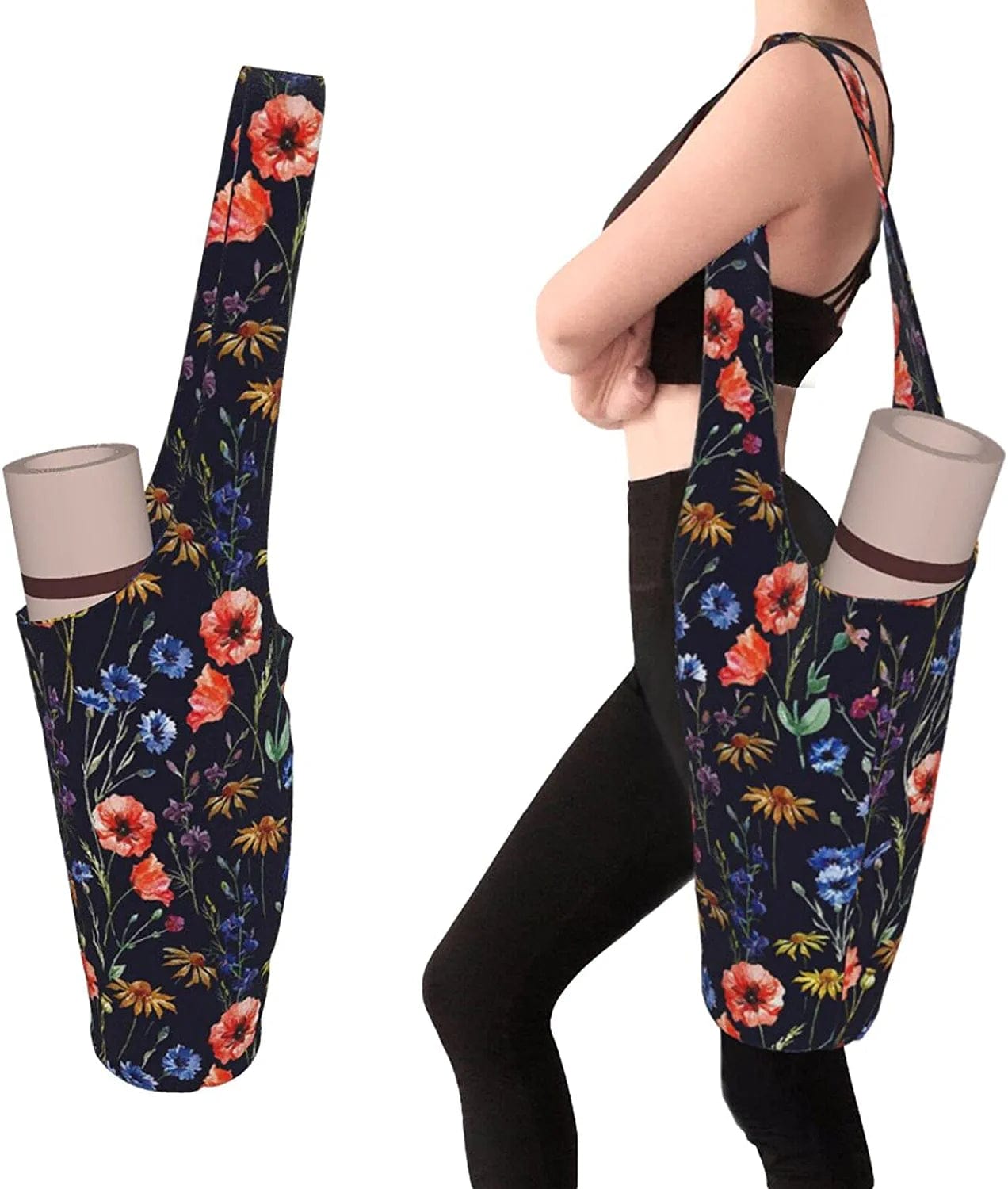 AJAYGEG Yoga Mats Bag with Pockets for Thick Mats Yoga Mat Bag Men Large Size Yoga Accessories Yoga Mat Bag for Women