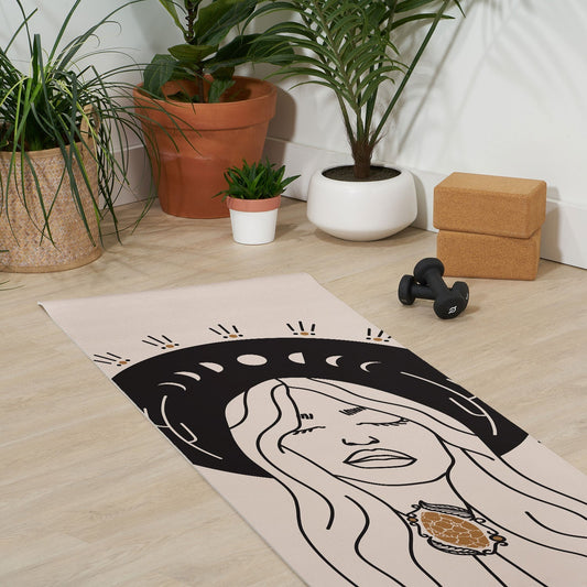 Desert Angel In Black Cream Yoga Mat (DS) DD