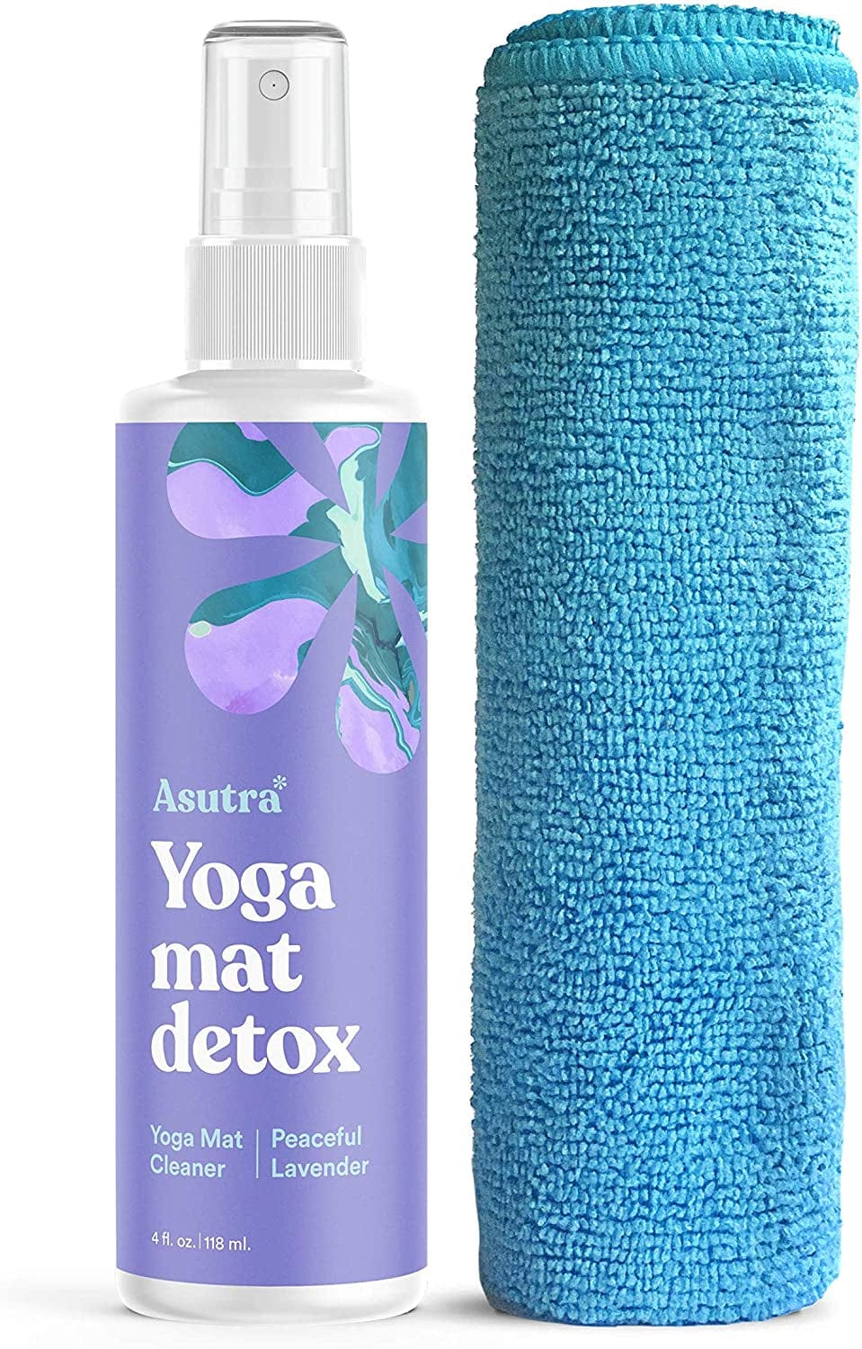 ASUTRA Organic Yoga Mat Cleaner Bundle Pack, 4 Fl Oz (Pack of 3) | Works for All Mats & No Slippery Residue | Restores and Refreshes Yoga Mats and Props | Citrus, Eucalyptus, and Lavender | Deep-Cleansing Natural Cleaner for Fitness Gear & Gym Equipment
