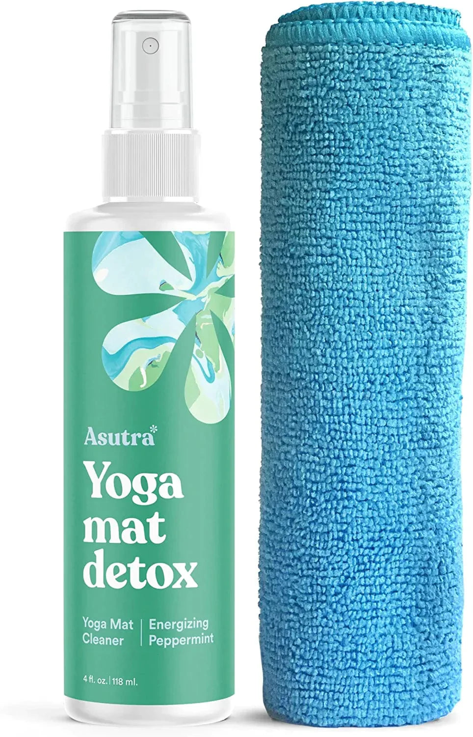 ASUTRA Organic Yoga Mat Cleaner Bundle Pack, 4 Fl Oz (Pack of 3) | Works for All Mats & No Slippery Residue | Restores and Refreshes Yoga Mats and Props | Citrus, Eucalyptus, and Lavender | Deep-Cleansing Natural Cleaner for Fitness Gear & Gym Equipment