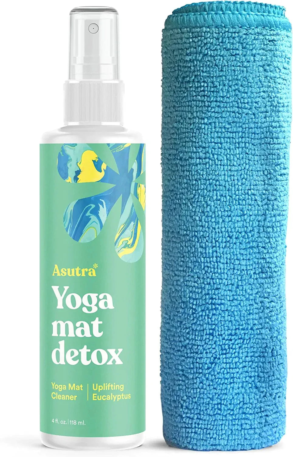 ASUTRA Organic Yoga Mat Cleaner Bundle Pack, 4 Fl Oz (Pack of 3) | Works for All Mats & No Slippery Residue | Restores and Refreshes Yoga Mats and Props | Citrus, Eucalyptus, and Lavender | Deep-Cleansing Natural Cleaner for Fitness Gear & Gym Equipment