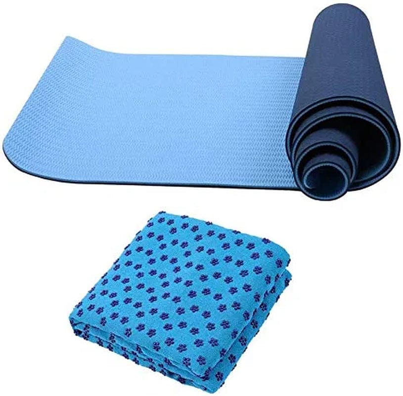 Attraction Design Yoga Mat Non Slip Exercise Mat Extra Thick Workout Mat for Yoga, Eco Friendly Exercise Yoga Mat High Density Fitness Pilates Mat with Carrying Strap, 72"X 24"X 6Mm