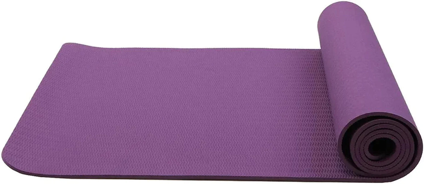 Attraction Design Yoga Mat Non Slip Exercise Mat Extra Thick Workout Mat for Yoga, Eco Friendly Exercise Yoga Mat High Density Fitness Pilates Mat with Carrying Strap, 72"X 24"X 6Mm